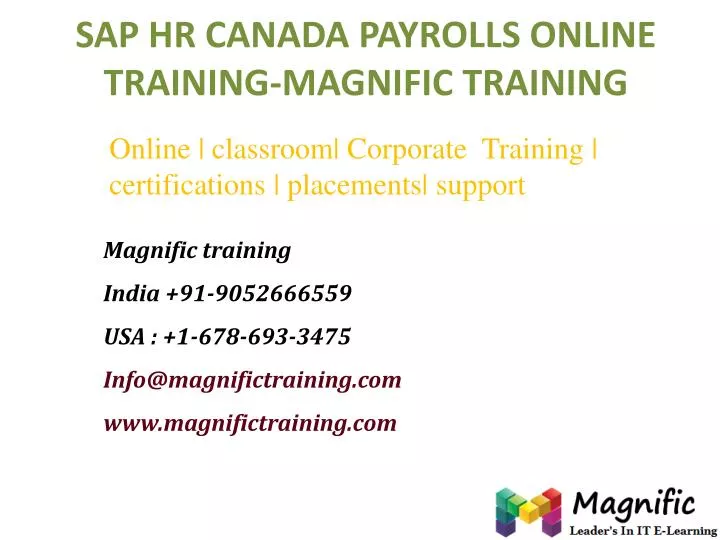 sap hr canada payrolls online training magnific training