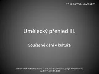 u m leck p ehled iii