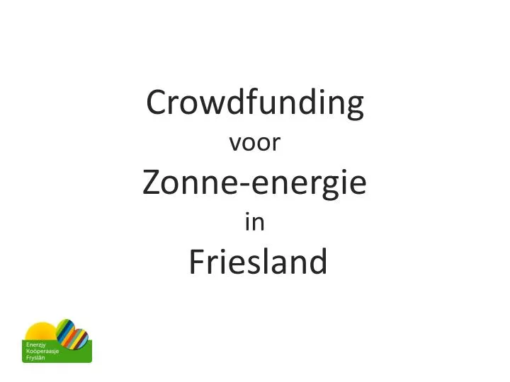 crowdfunding voor zonne energie in friesland