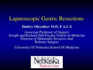 Laparoscopic Gastric Resections