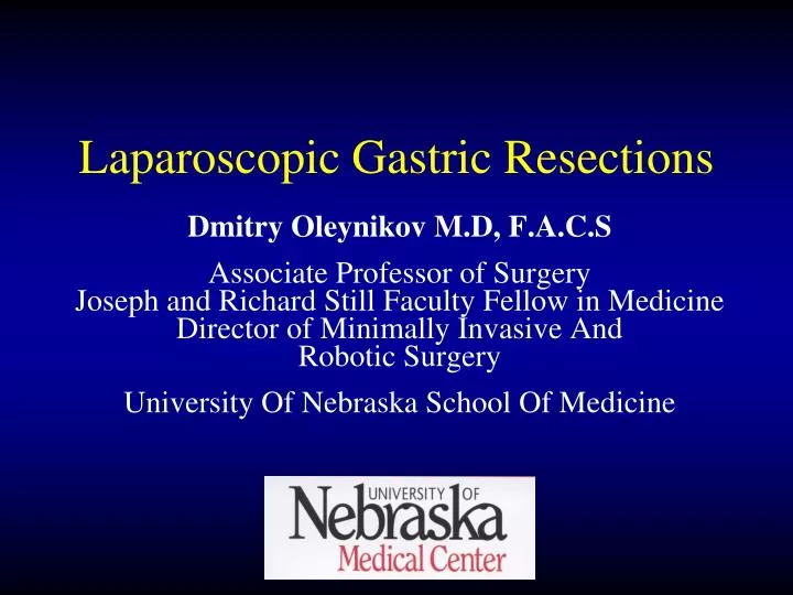 laparoscopic gastric resections