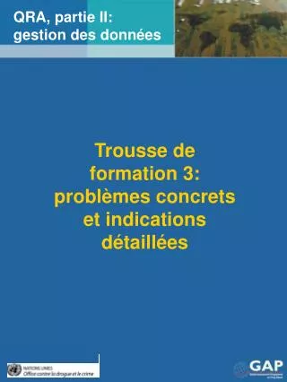 qra partie ii gestion des donn es