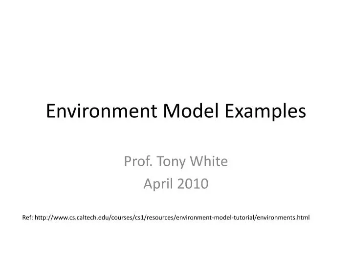 environment model examples
