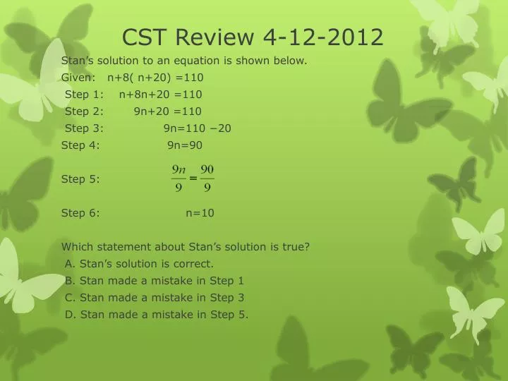 cst review 4 12 2012