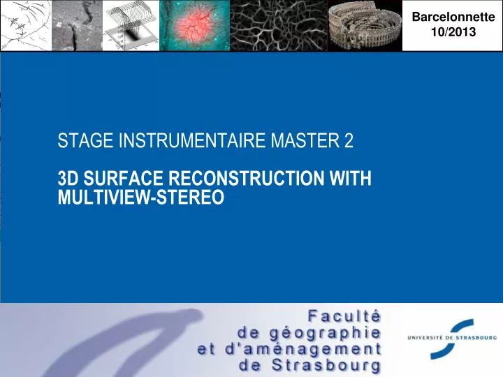 stage instrumentaire master 2 3d surface reconstruction with multiview stereo