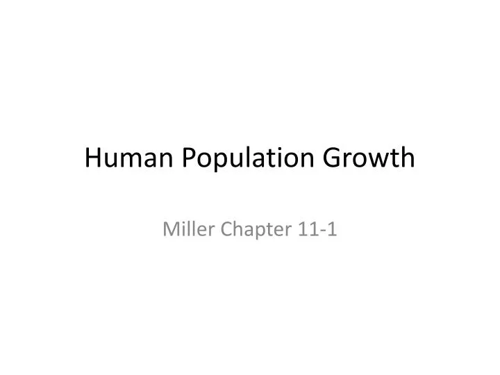 human population growth