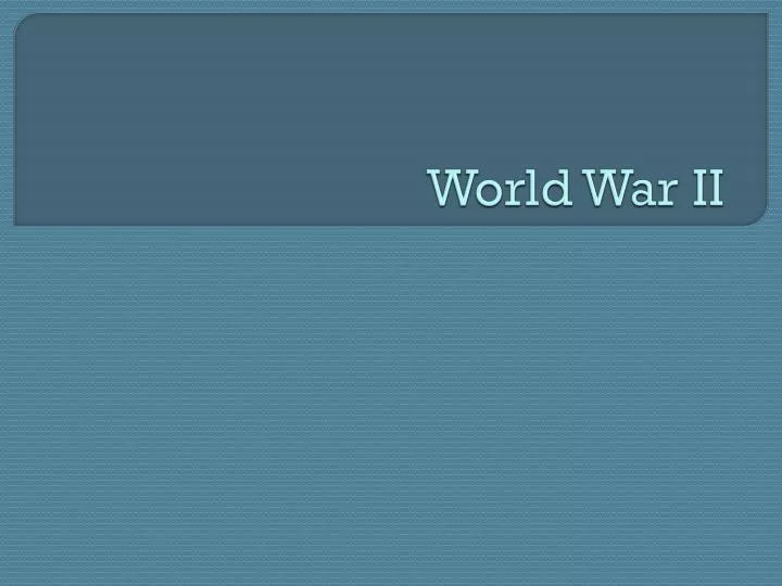 world war ii