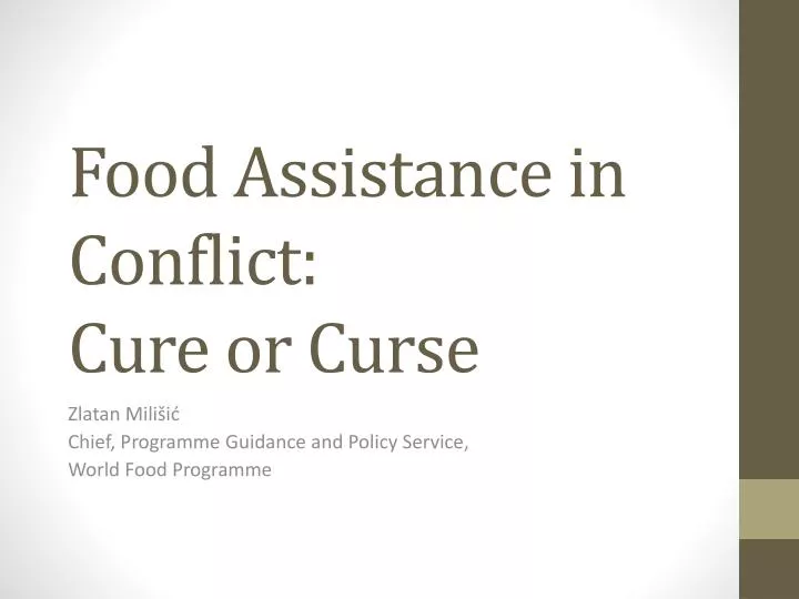 food assistance in conflict cure or curse