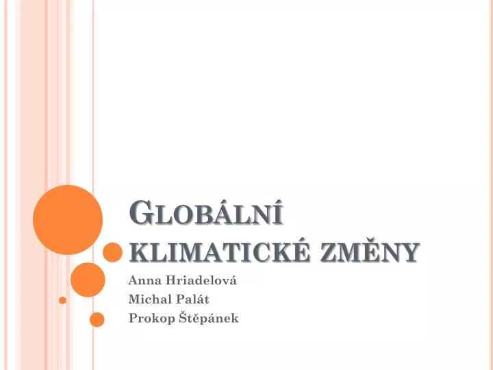 glob ln klimatick zm ny