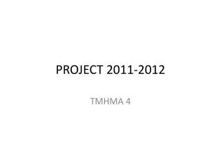 project 2011 2012