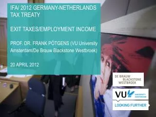 IFA/ 2012 GERMANY-NETHERLANDS TAX TREATY EXIT TAXES/EMPLOYMENT INCOME