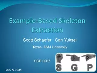example based skeleton extraction