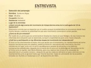 entrevista