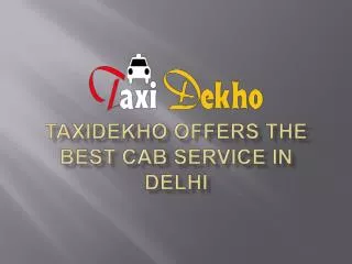 Taxi service in Delhi