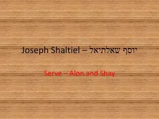 joseph shaltiel