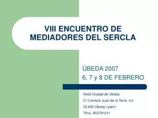 viii encuentro de mediadores del sercla