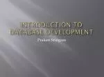 Introduction to Database Development - slide 1