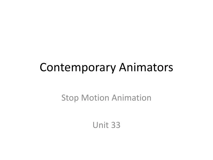 contemporary animators