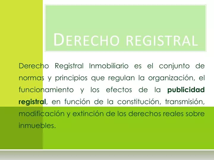 derecho registral