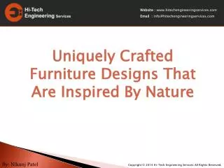 Fabulous Crafted Furniture Designs That Are Inspired By Natu
