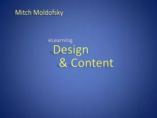 Design &amp; Content