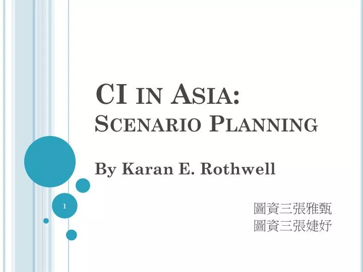 ci in asia scenario planning