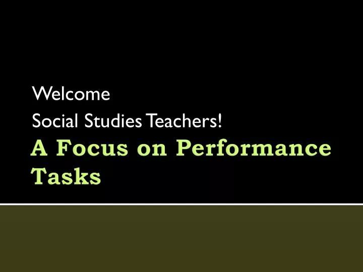 welcome social studies teachers