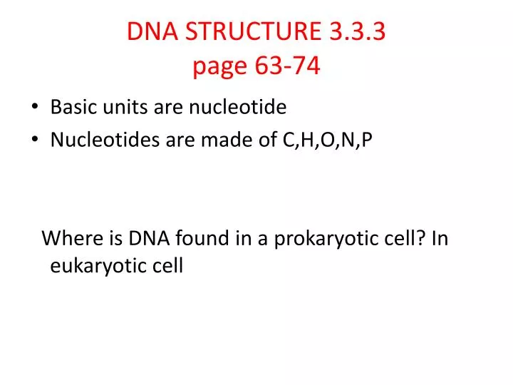 dna structure 3 3 3 page 63 74