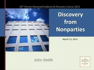 Discovery from Nonparties