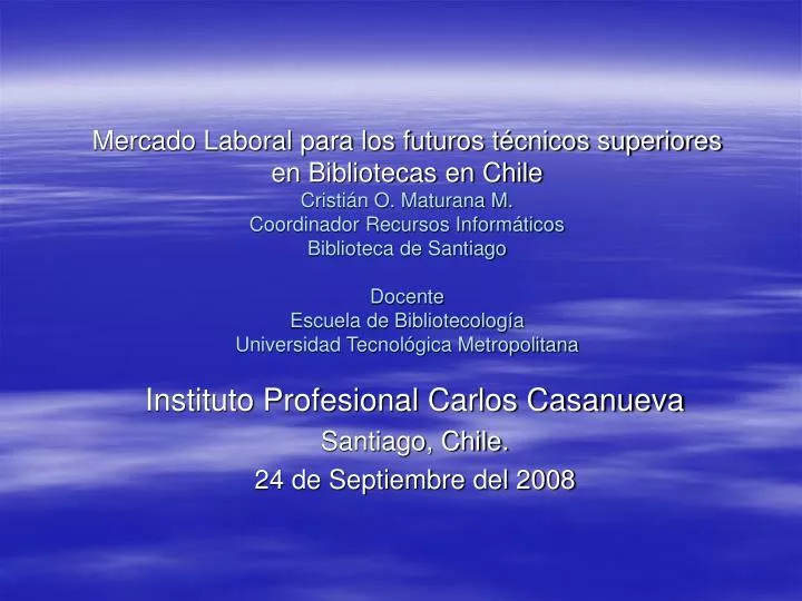 instituto profesional carlos casanueva santiago chile 24 de septiembre del 2008