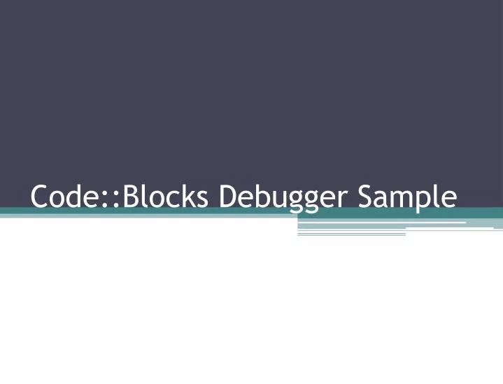code blocks debugger sample