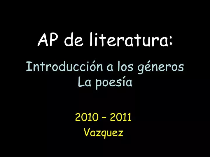 ap de literatura introducci n a los g neros la poes a