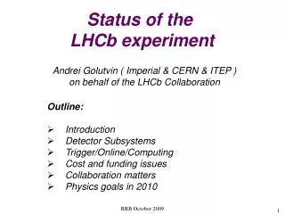 Status of the LHCb experiment