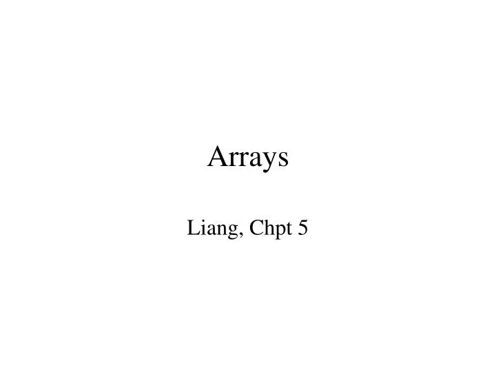 arrays