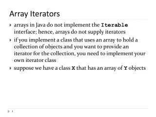 Array Iterators