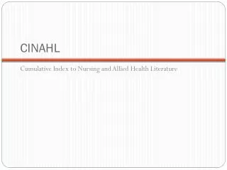 cinahl