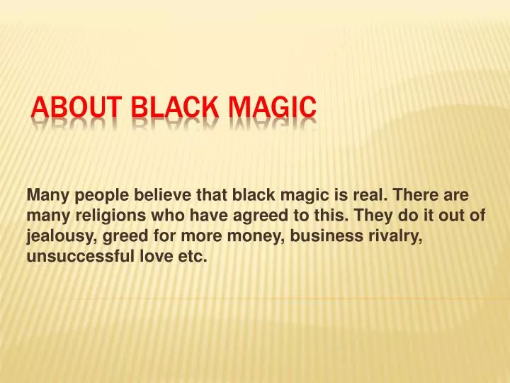 about black magic