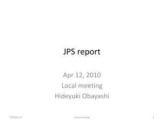 jps report