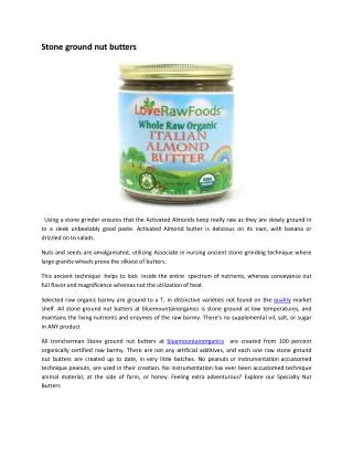 Stone ground nut butters1