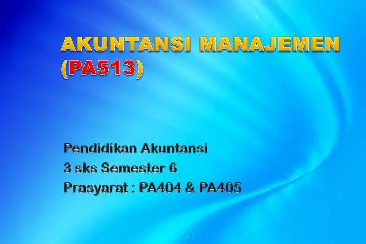 akuntansi manajemen pa513