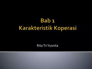 bab 1 karakteristik koperasi