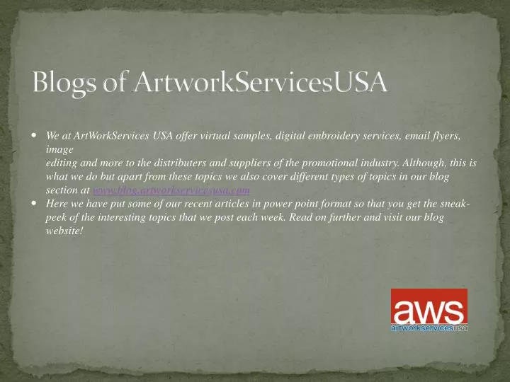 blogs of artworkservicesusa