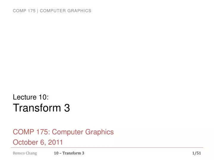 lecture 10 transform 3