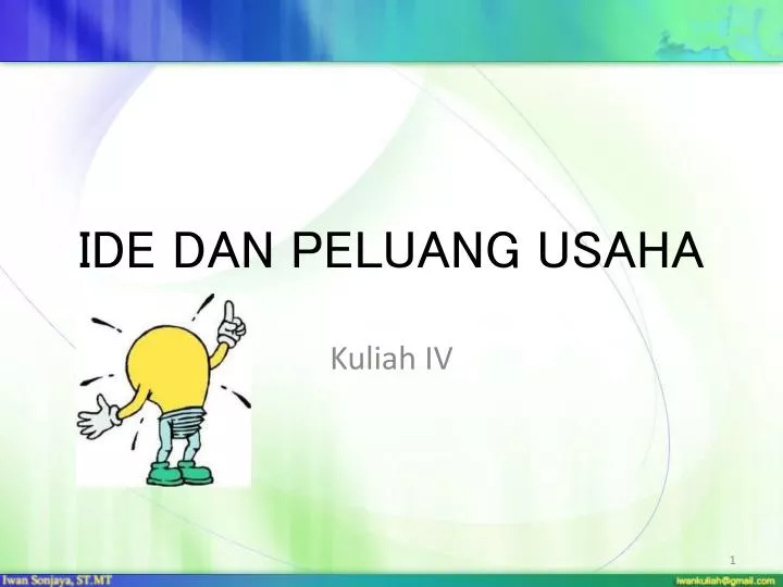 PPT - IDE DAN PELUANG USAHA PowerPoint Presentation, Free Download - ID ...