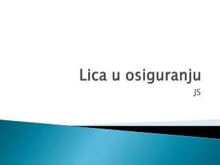 lica u osiguranju