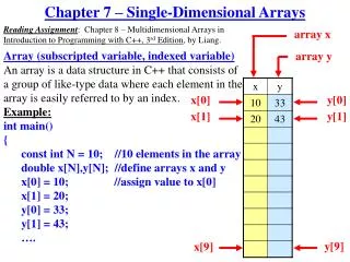 chapter 7 single dimensional arrays