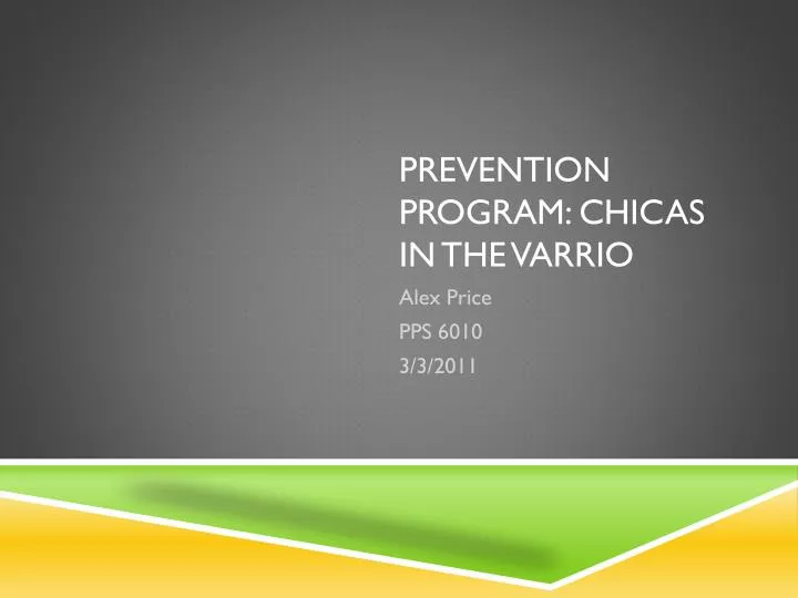 prevention program chicas in the varrio