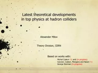 Latest theoretical developments in top physics at hadron colliders