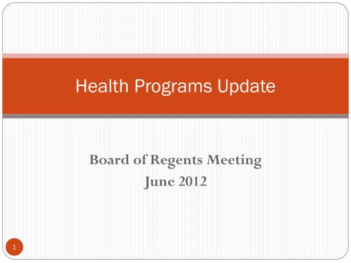 health programs update