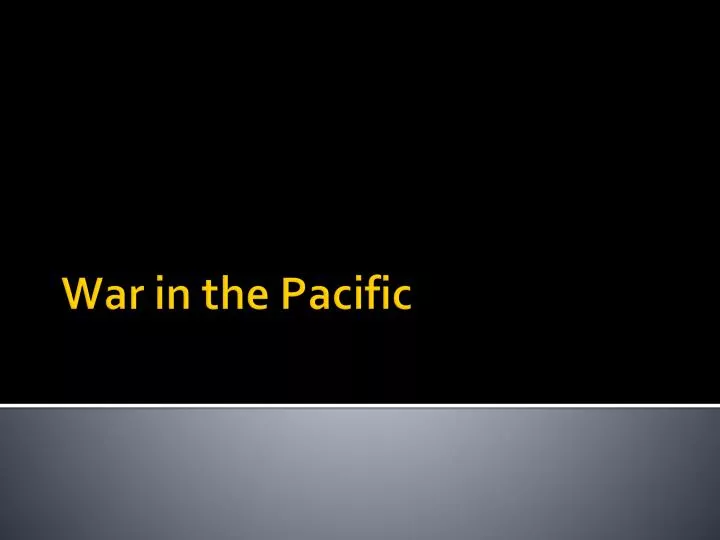 war in the pacific